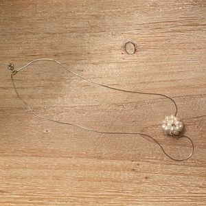 Pearl cluster ball necklace